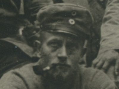 Ancienne Photographie - Guerre 14/18 - Armée Allemande - Infanterie Garde - Prusse / Alsaciens - Front Vosges - Chalet - Jeu de cartes