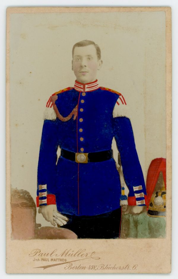 Carte CDV photo Soldat Allemand Infanterie - Réserviste - Service Militaire Berlin - Prusse - Garde Impériale - Garde Grenadier régiment N°2 - Kaiser Franz Garde-Grenadier-Regiment Nr. 2 - Grenadier-Regiment Nr. 2