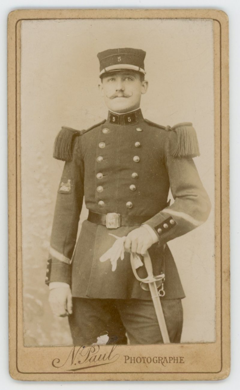 CDV Militaire - Ancienne Photographie - Genie - Uniforme - 3éme République - 5ème Régiment - Verdun - Versailles - 1906