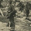 Carte Ancienne Photographie - Guerre 14/18 - Armée Allemande - Masque gaz - Alsacien - Conscription - Prusse Campagne 1914/1918 - Tranchée Mort