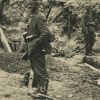 Carte Ancienne Photographie - Guerre 14/18 - Armée Allemande - Masque gaz - Alsacien - Conscription - Prusse Campagne 1914/1918 - Tranchée Mort