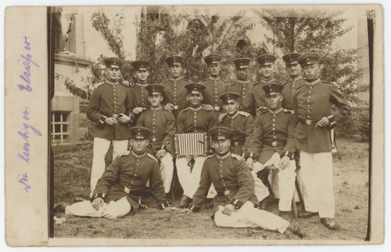 Carte Ancienne Photographie - Guerre 14/18 - Armée Allemande - Garde Impériale - Königin Elisabeth Garde-Grenadier-Regiment Nr. 3 - Alsacien - Conscription - Prusse Campagne 1914/1918