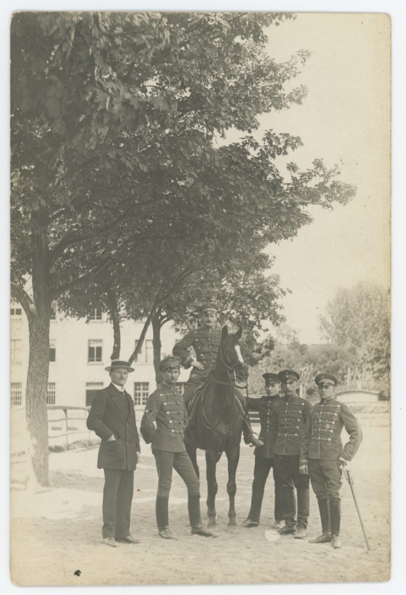 Carte Ancienne Photographie - Guerre 14/18 - Armée Allemande - Hussards - Alsaciens - Conscription - Prusse Campagne 1914/1918 - Croix de Guerre