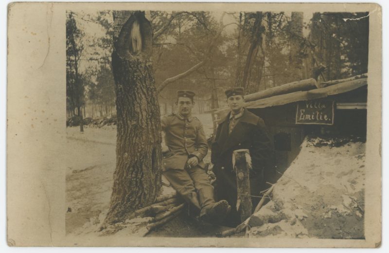 Carte Ancienne Photographie - Guerre 14/18 - Armée Allemande - Infanterie Garde Impériale - Alsacien - Conscription - Prusse Campagne - Casemate