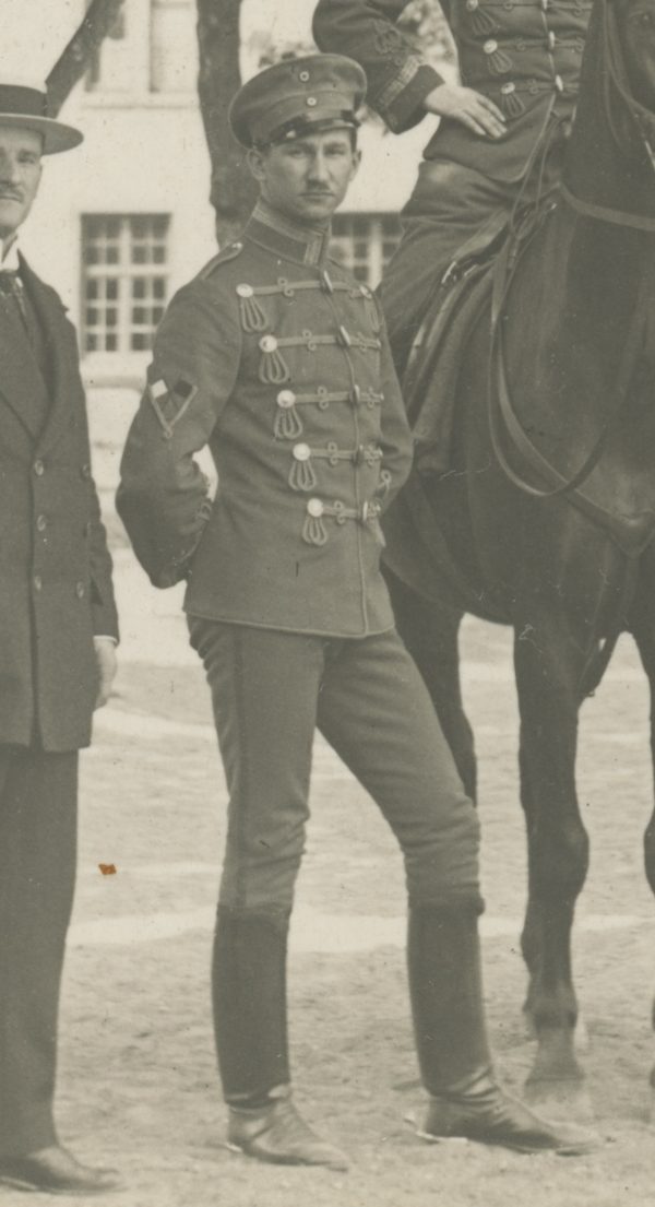 Carte Ancienne Photographie - Guerre 14/18 - Armée Allemande - Hussards - Alsaciens - Conscription - Prusse Campagne 1914/1918 - Croix de Guerre