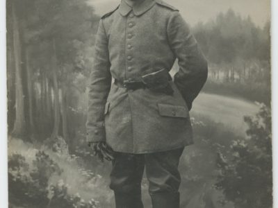 Carte Ancienne Photographie - Guerre 14/18 - Armée Allemande - 15 Régiment du Train - Alsaciens - Conscription - Prusse Campagne 1914/1918 - Tenue de Campagne