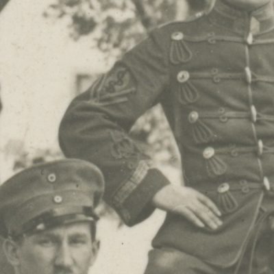 Carte Ancienne Photographie - Guerre 14/18 - Armée Allemande - Hussards - Alsaciens - Conscription - Prusse Campagne 1914/1918 - Croix de Guerre
