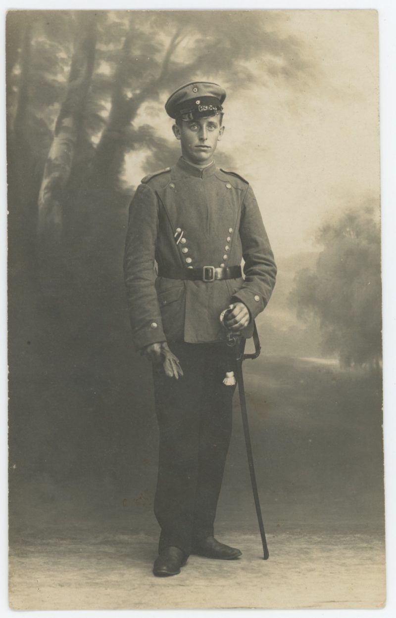 Carte Ancienne Photographie - Guerre 14/18 - Armée Allemande - 15 Lancier / Uhlan - Alsaciens - Conscription - Prusse Campagne 1914/1918