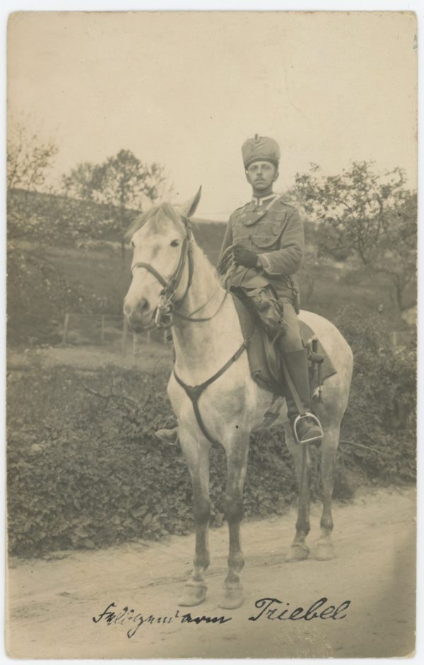 Carte Ancienne Photographie - Guerre 14/18 - Armée Allemande - 15 Lancier / Uhlan - Alsaciens - Conscription - Prusse Campagne 1914/1918