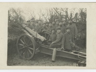 Carte Ancienne Photographie - Guerre 14/18 - Armée Allemande - Artillerie Canon - Alsacien - Conscription - Prusse Campagne 1914/1915 - Somme Avril 1915