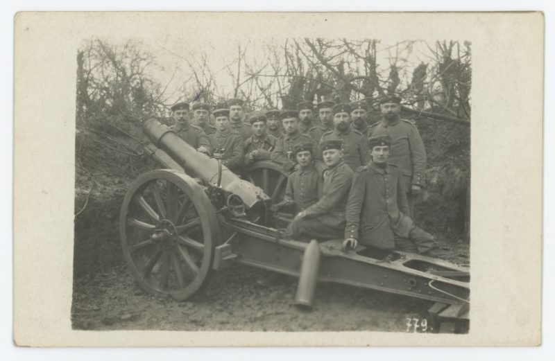 Carte Ancienne Photographie - Guerre 14/18 - Armée Allemande - Artillerie Canon - Alsacien - Conscription - Prusse Campagne 1914/1915 - Somme Avril 1915