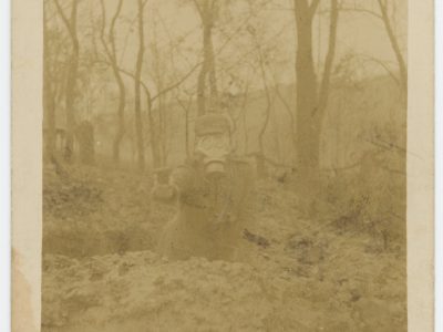 Carte Ancienne Photographie - Guerre 14/18 - Armée Allemande - Masque gaz - Alsacien - Conscription - Prusse Campagne 1914/1915 - 1915