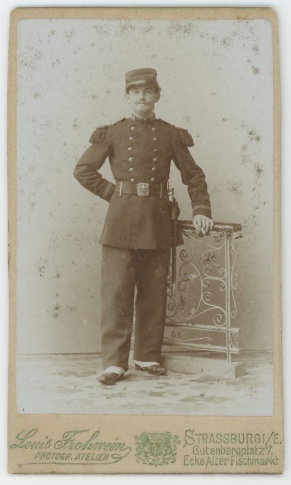 3 Cartes CDV photo 1873 - Uniforme Légion Etrangère 1er Régiment - Strasbourg - Militaire - Musicien - Début 3ème République