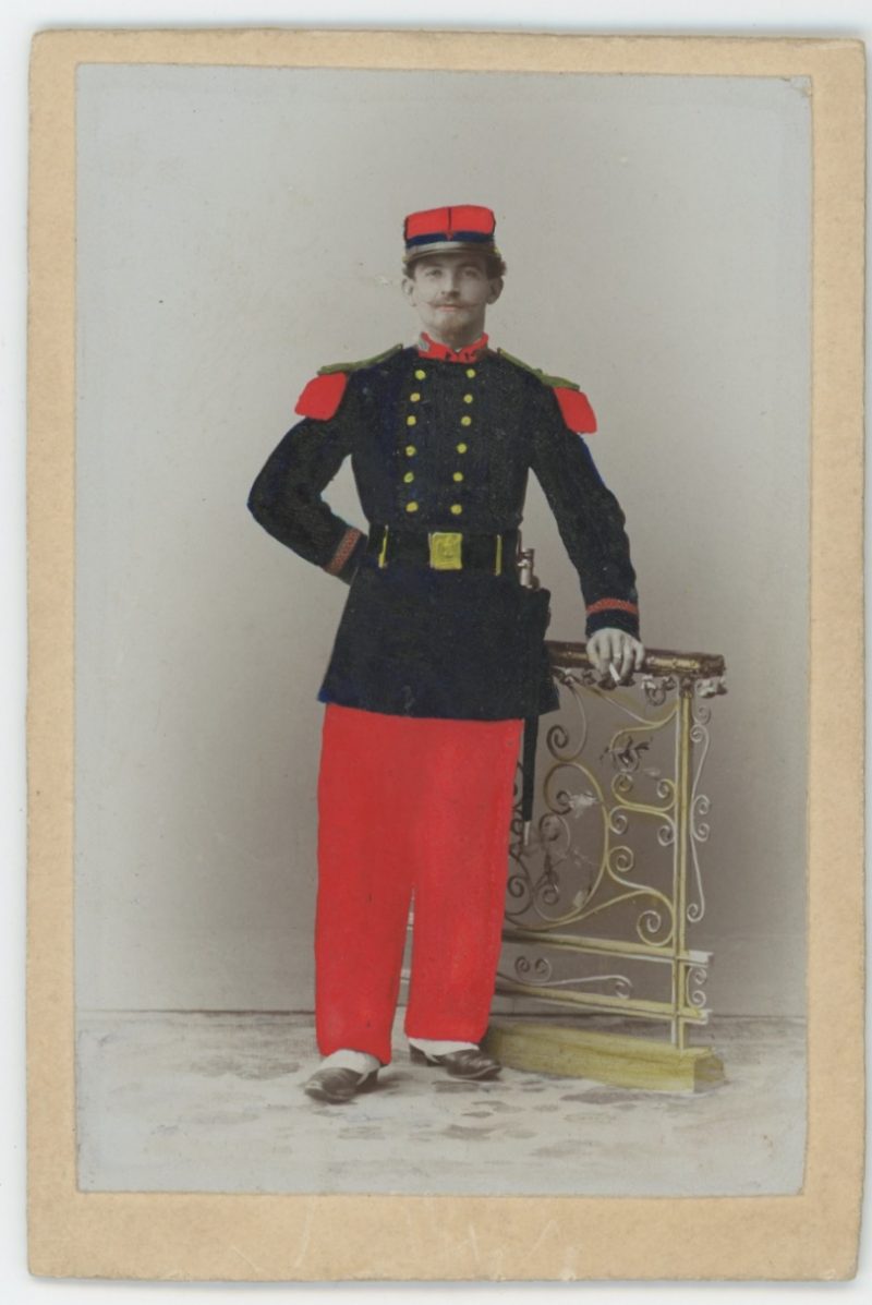 3 Cartes CDV photo 1873 - Uniforme Légion Etrangère 1er Régiment - Strasbourg - Militaire - Musicien - Début 3ème République