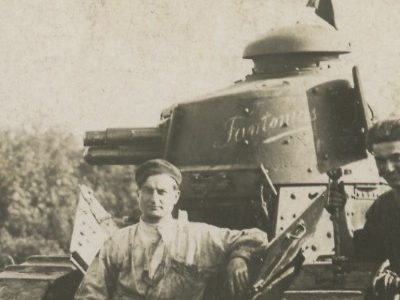 Carte Ancienne Photographie - Char Renault FT - 508e régiment de chars de combat - Unité 1939 - Alsacien - Uniforme