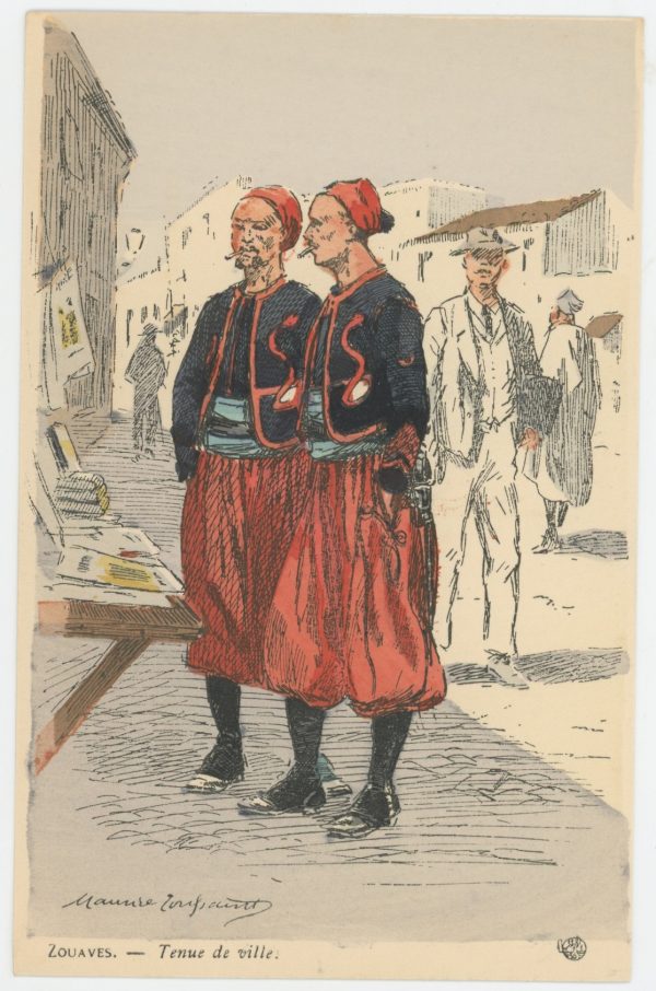 Série Complète - 12 Cartes Postales Illustrées - Maurice Toussaint - Edition Pierre Plument - Les Zouaves - Uniforme - Troisième République
