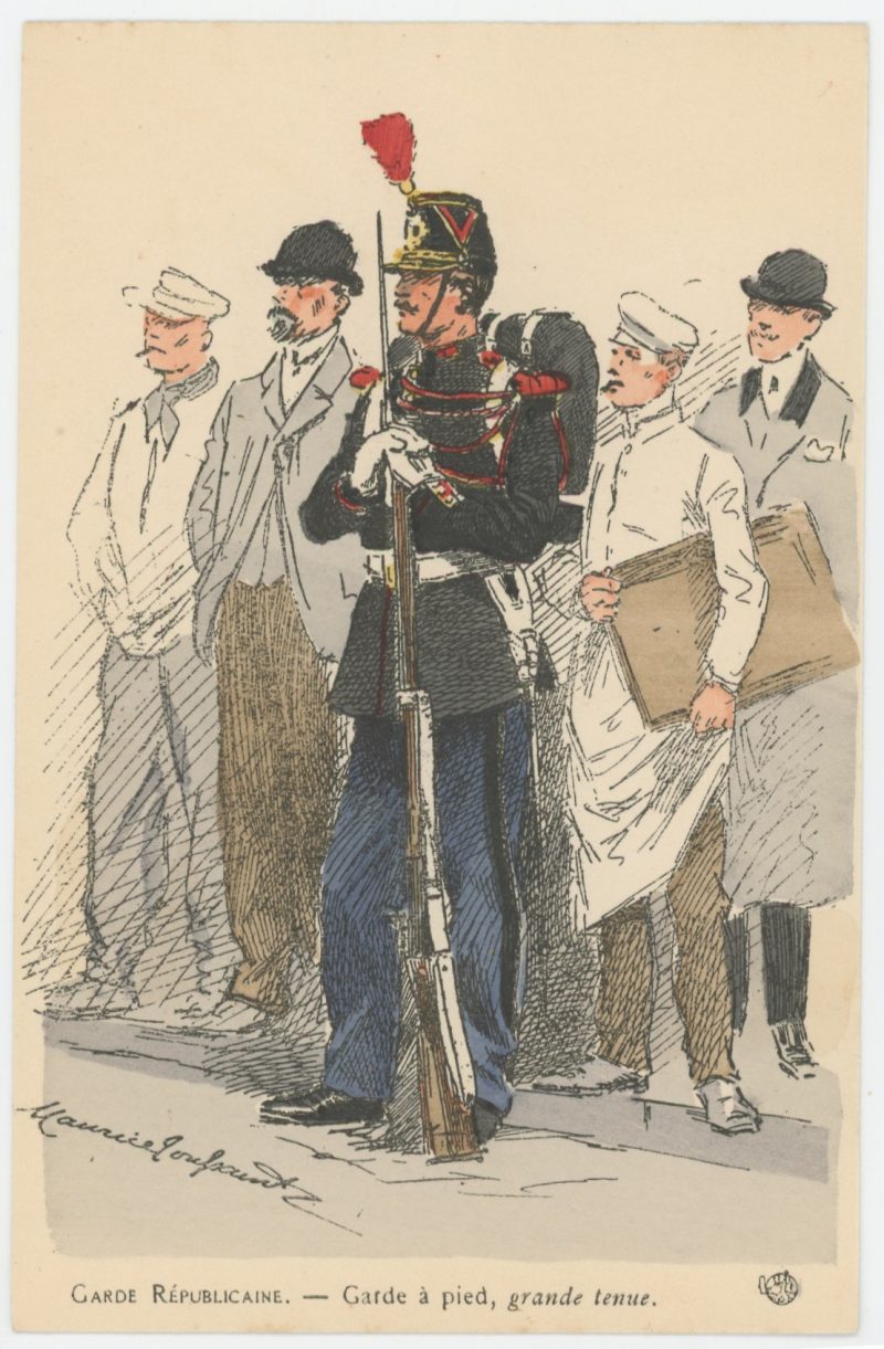 Série Complète - 12 Cartes Postales Illustrées - Maurice Toussaint - Edition Pierre Plument - La Garde Républicaine - Uniforme - Troisième République