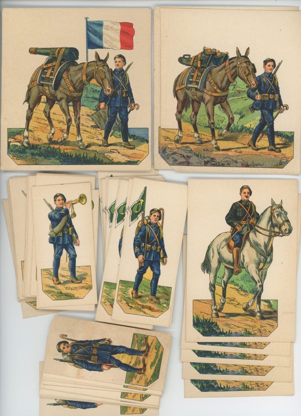 52 Petits Soldats Papier - Chasseur Alpin 1916/1918 - Planche Pro Francia - Uniforme - Guerre 14/18 - jeu