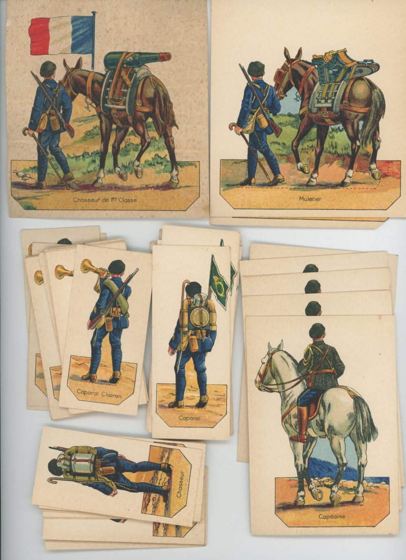 52 Petits Soldats Papier - Chasseur Alpin 1916/1918 - Planche Pro Francia - Uniforme - Guerre 14/18 - jeu