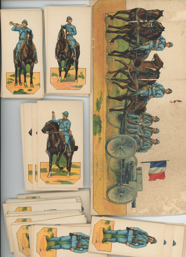 61 Petits Soldats Papier - Artillerie 1916/1918 - Planche Pro Francia - Uniforme - Guerre 14/18 - jeu