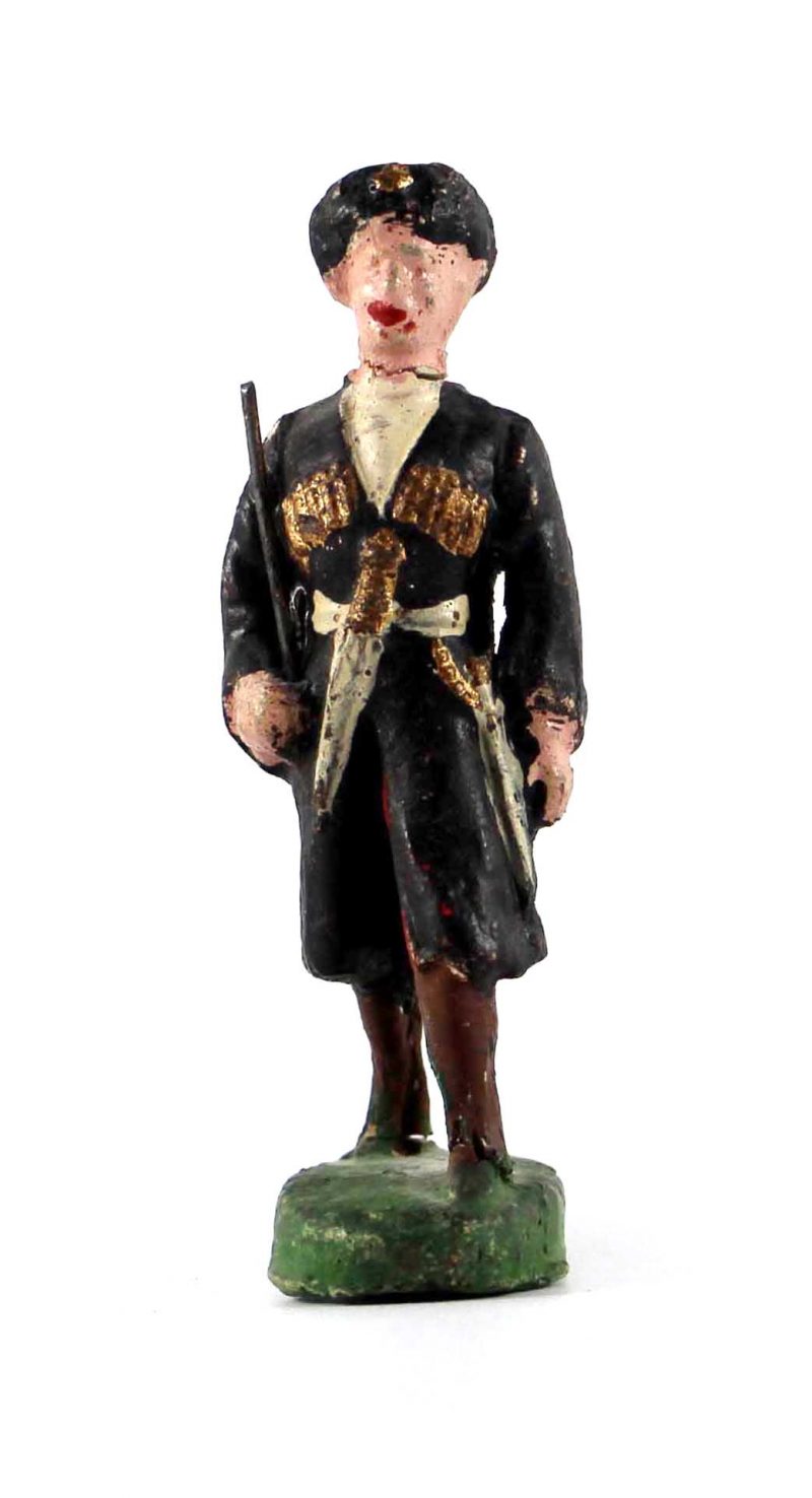 Ancienne Figurine en composition - Cavalier - Tcherkesse - Uniforme - Russe