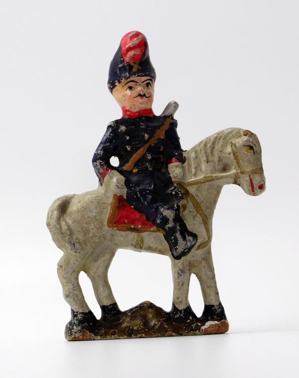 5 Anciennes Figurines Bon Dufour en composition - Cavalier - Soldats - Uniforme - 3ème République - Artillerie - Cuirassier - Hussard - Chasseur