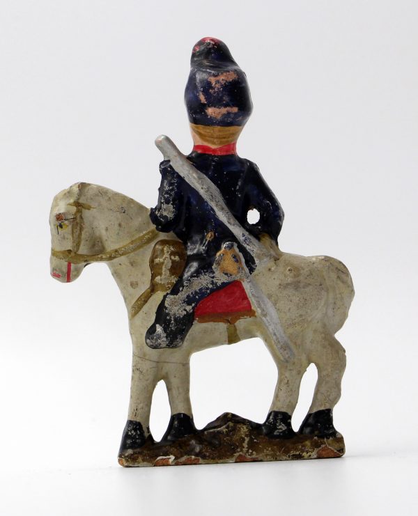 5 Anciennes Figurines Bon Dufour en composition - Cavalier - Soldats - Uniforme - 3ème République - Artillerie - Cuirassier - Hussard - Chasseur