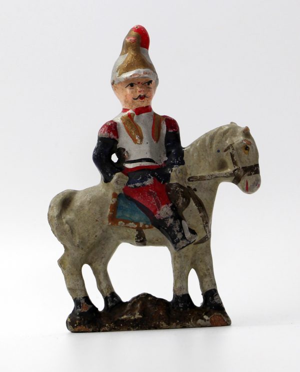 5 Anciennes Figurines Bon Dufour en composition - Cavalier - Soldats - Uniforme - 3ème République - Artillerie - Cuirassier - Hussard - Chasseur