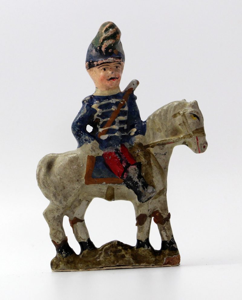 5 Anciennes Figurines Bon Dufour en composition - Cavalier - Soldats - Uniforme - 3ème République - Artillerie - Cuirassier - Hussard - Chasseur