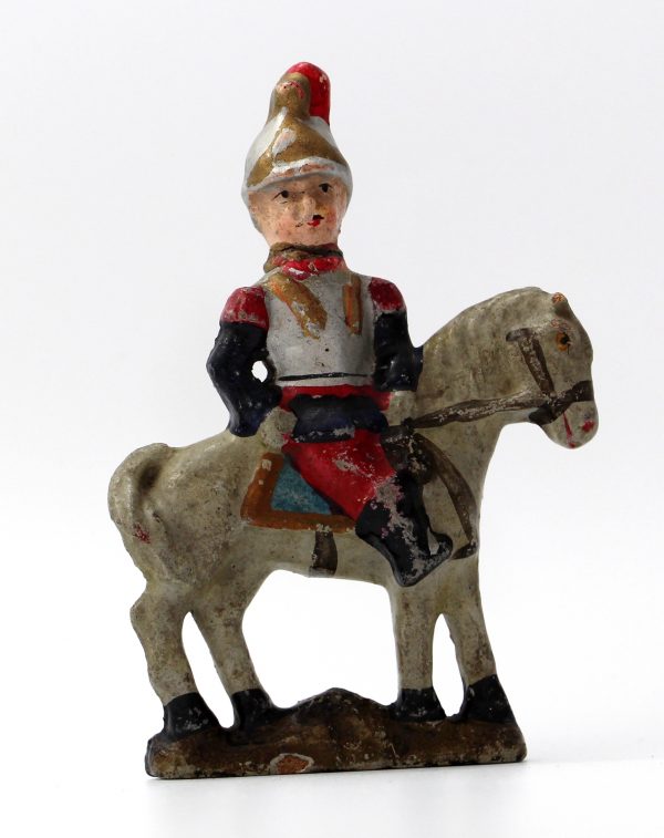 5 Anciennes Figurines Bon Dufour en composition - Cavalier - Soldats - Uniforme - 3ème République - Artillerie - Cuirassier - Hussard - Chasseur