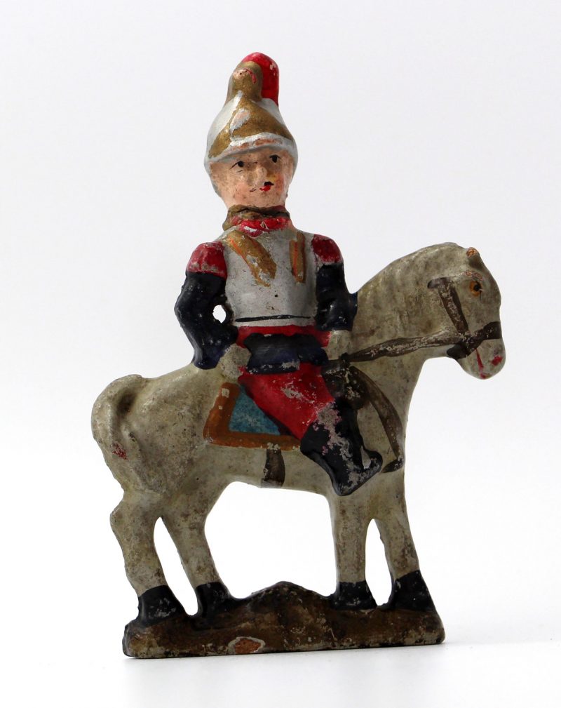 5 Anciennes Figurines Bon Dufour en composition - Cavalier - Soldats - Uniforme - 3ème République - Artillerie - Cuirassier - Hussard - Chasseur