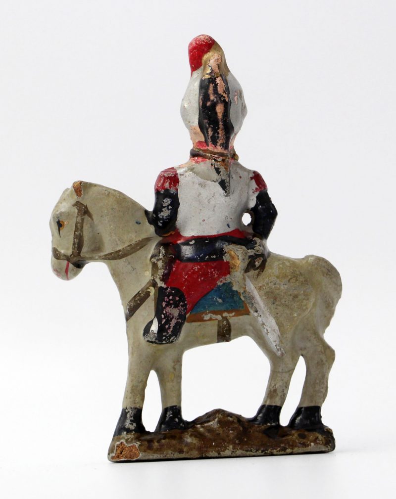 5 Anciennes Figurines Bon Dufour en composition - Cavalier - Soldats - Uniforme - 3ème République - Artillerie - Cuirassier - Hussard - Chasseur