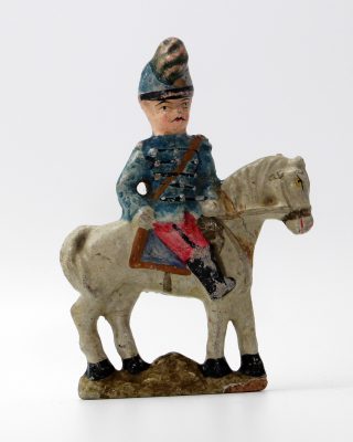 5 Anciennes Figurines Bon Dufour en composition - Cavalier - Soldats - Uniforme - 3ème République - Artillerie - Cuirassier - Hussard - Chasseur