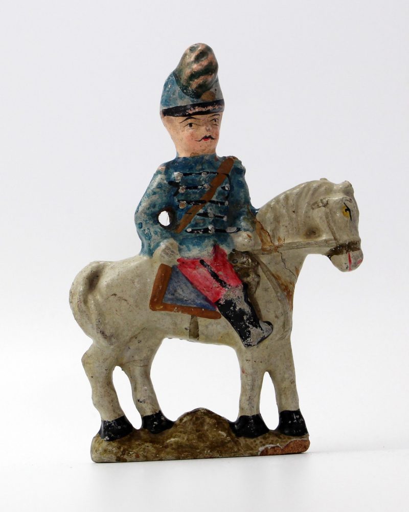 5 Anciennes Figurines Bon Dufour en composition - Cavalier - Soldats - Uniforme - 3ème République - Artillerie - Cuirassier - Hussard - Chasseur