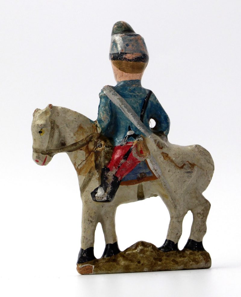 5 Anciennes Figurines Bon Dufour en composition - Cavalier - Soldats - Uniforme - 3ème République - Artillerie - Cuirassier - Hussard - Chasseur