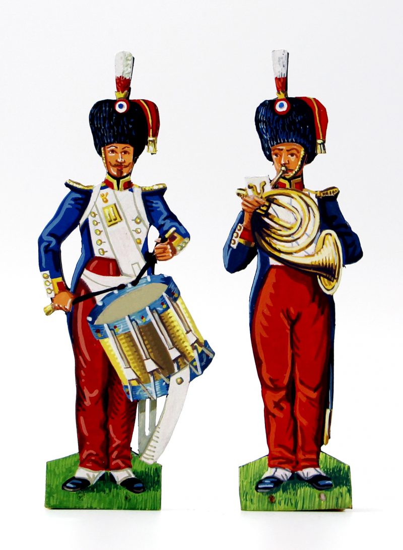 59 Petits Soldats de Strasbourg - Soldats Papier - Grenadiers de la Garde Impériale Second Empire - Musique et cantinière - Uniforme