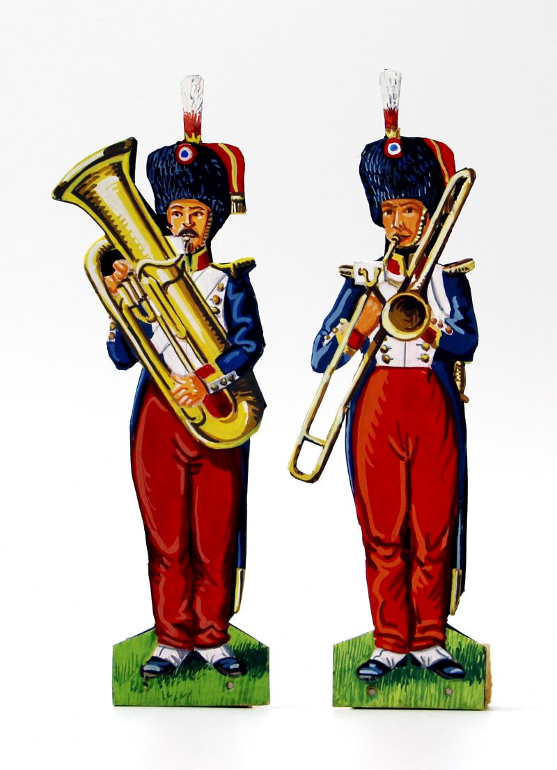 59 Petits Soldats de Strasbourg - Soldats Papier - Grenadiers de la Garde Impériale Second Empire - Musique et cantinière - Uniforme