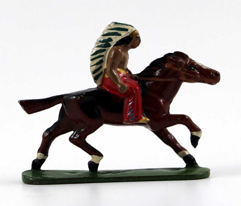 Figurine Quiralu ancienne Indien Plume Cavalier