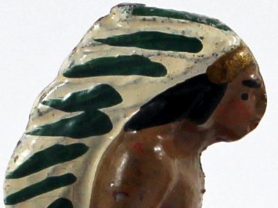 Figurine Quiralu ancienne Indien Plume Cavalier