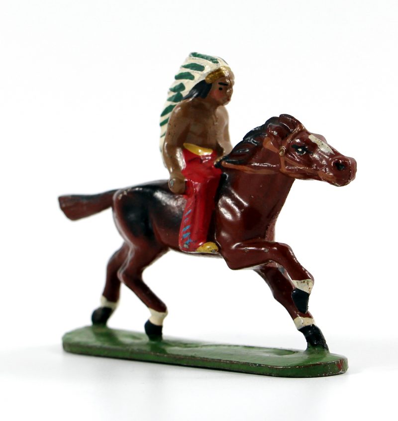 Figurine Quiralu ancienne Indien Plume Cavalier