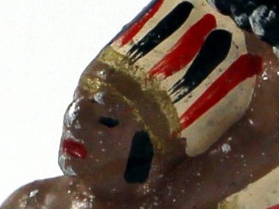 Figurine Quiralu ancienne Indien Plume