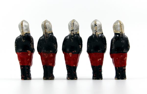5 Anciennes Figurines Bon Dufour en composition - Dragons à Cheval - Soldats - Uniforme - 3ème République