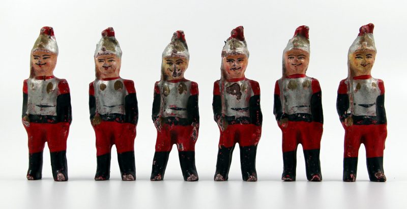 6 Anciennes Figurines Bon Dufour en composition - Cuirassiers - Soldats - Uniforme - 3ème République