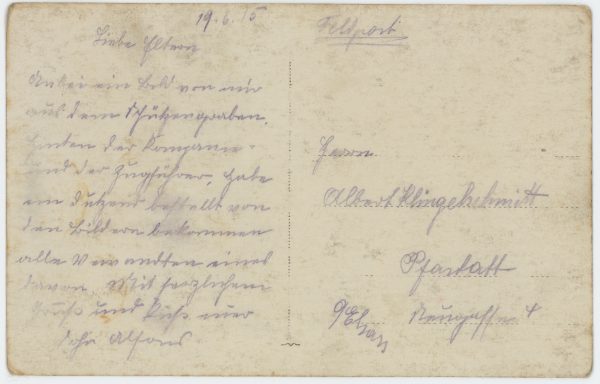 Carte Ancienne Photographie - Guerre 14/18 - Armée Allemande - Infanterie - Prusse / Alsaciens - Conscription - Casque à Pointe - Artillerie - Tranchée 1915