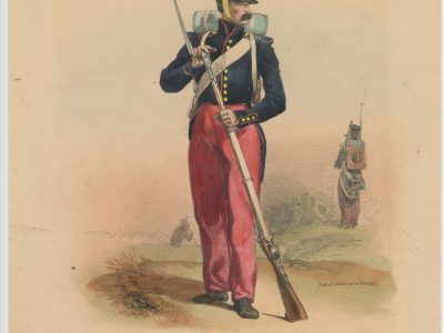 Gravure XIX - Martinet - L'armée française - Uniforme -Soldat - Monarchie de Juillet - 1830 et 1848 - Légion Etrangère