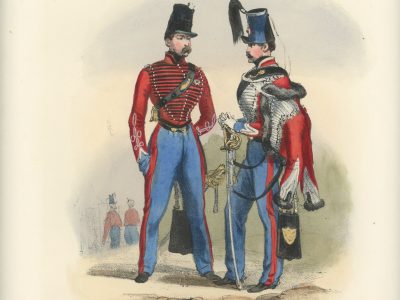 Gravure XIX - Martinet - L'armée française - Uniforme -Soldat - Monarchie de Juillet - 1830 et 1848 - Hussards 4 régiment Officiers