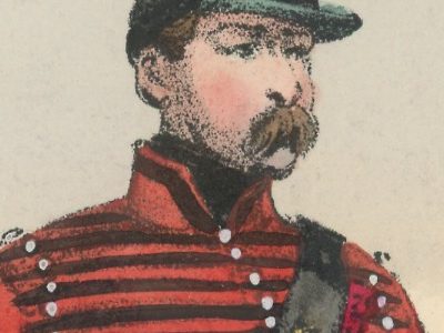 Gravure XIX - Martinet - L'armée française - Uniforme -Soldat - Monarchie de Juillet - 1830 et 1848 - Hussards 4 régiment Officiers