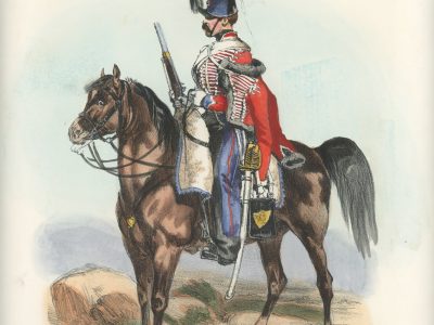 Gravure XIX - Martinet - L'armée française - Uniforme -Soldat - Monarchie de Juillet - 1830 et 1848 - Hussards 4 régiment