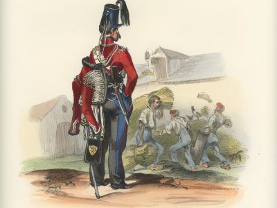 Gravure XIX - Martinet - L'armée française - Uniforme -Soldat - Monarchie de Juillet - 1830 et 1848 - Hussards 4 régiment