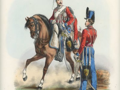 Gravure XIX - Martinet - L'armée française - Uniforme -Soldat - Monarchie de Juillet - 1830 et 1848 - Hussards 4 régiment